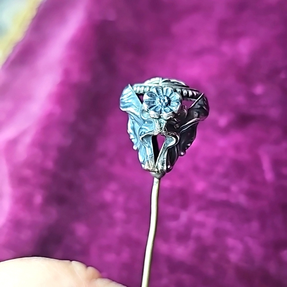 Antique Sterling Silver Art Nouveau Hat Pin - Picture 5 of 5